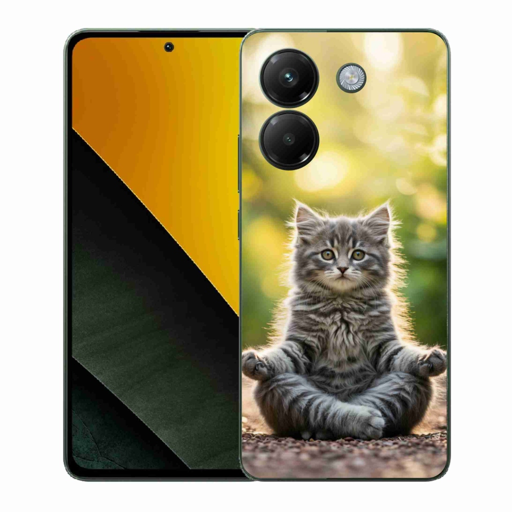 Gélový kryt mmCase na Xiaomi Poco M7 Pro - meditujúce mačiatko