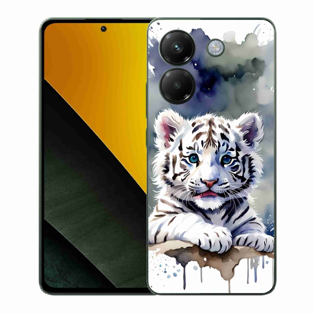 Gélový kryt mmCase na Xiaomi Poco M7 Pro - mláďa bieleho tigra