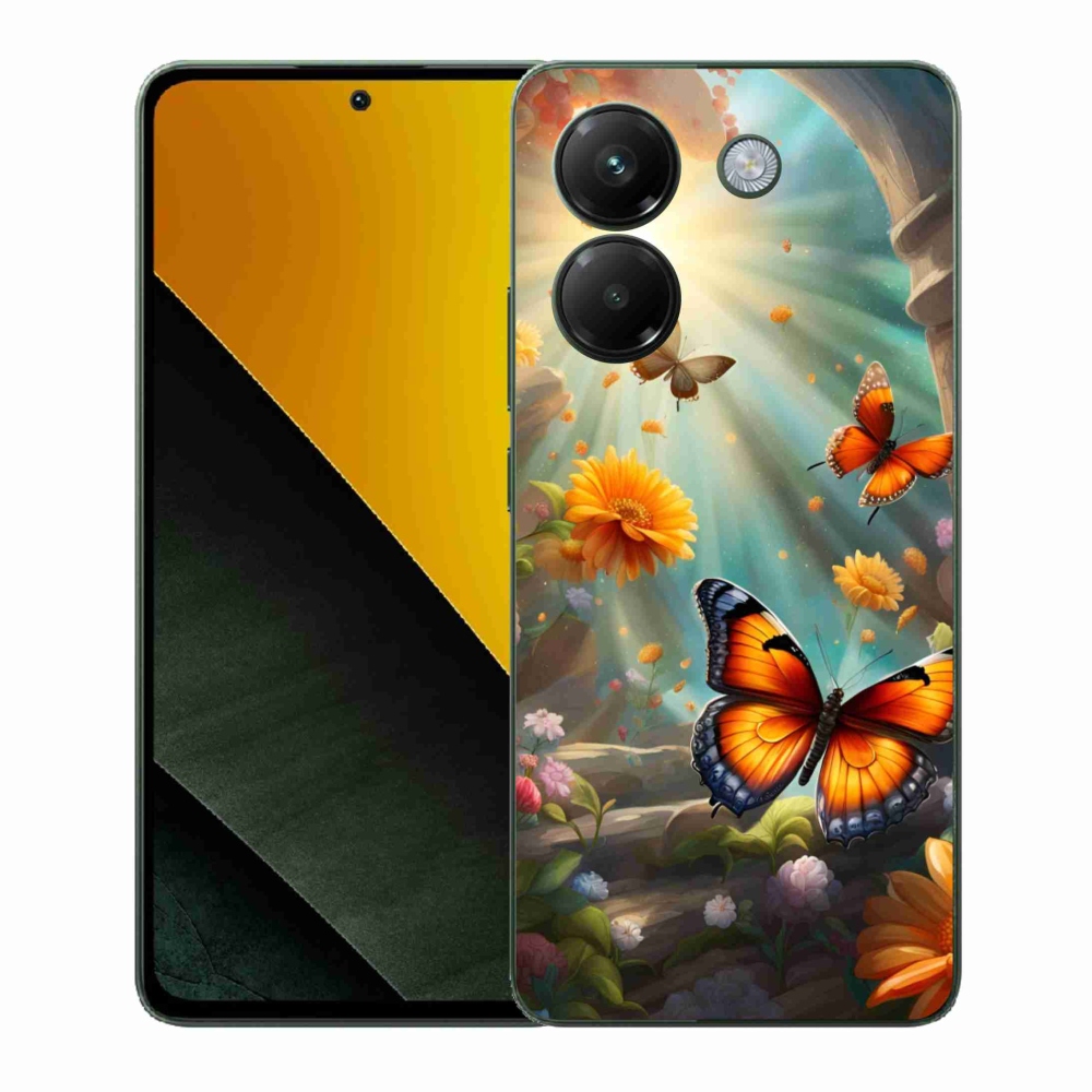 Gélový kryt mmCase na Xiaomi Poco M7 Pro - motýlia záhrada 2