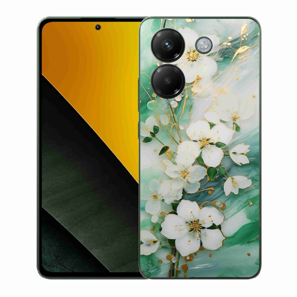 Gélový kryt mmCase na Xiaomi Poco M7 Pro - nežné kvety