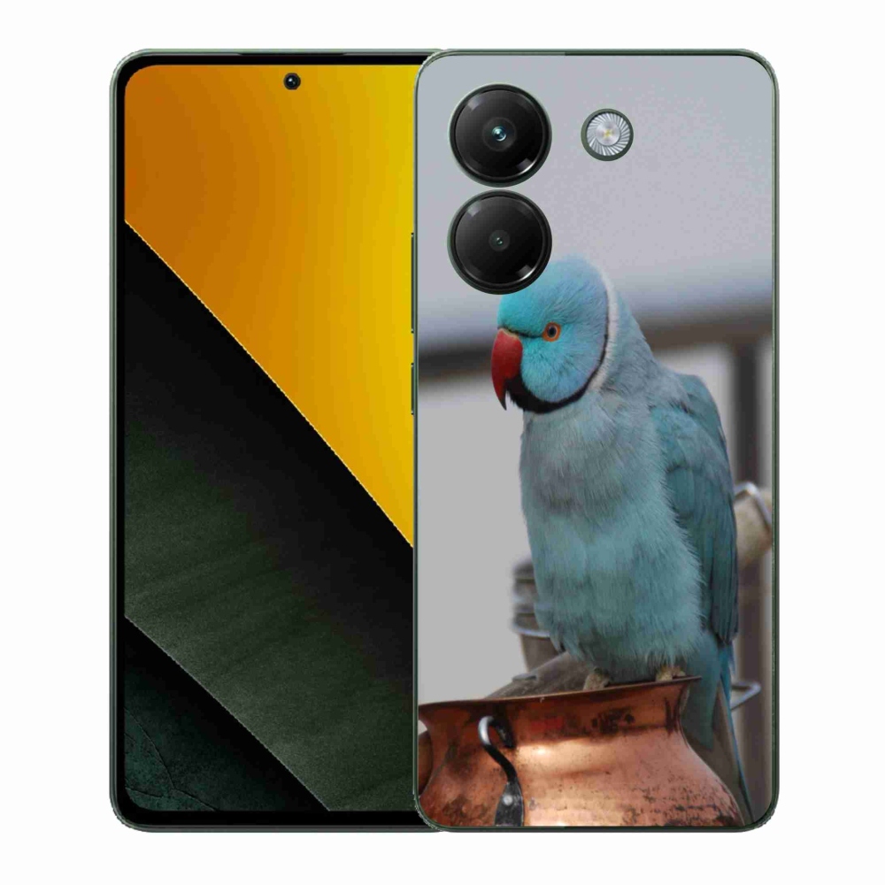 Gélový kryt mmCase na Xiaomi Poco M7 Pro - papagáj alexander modrý