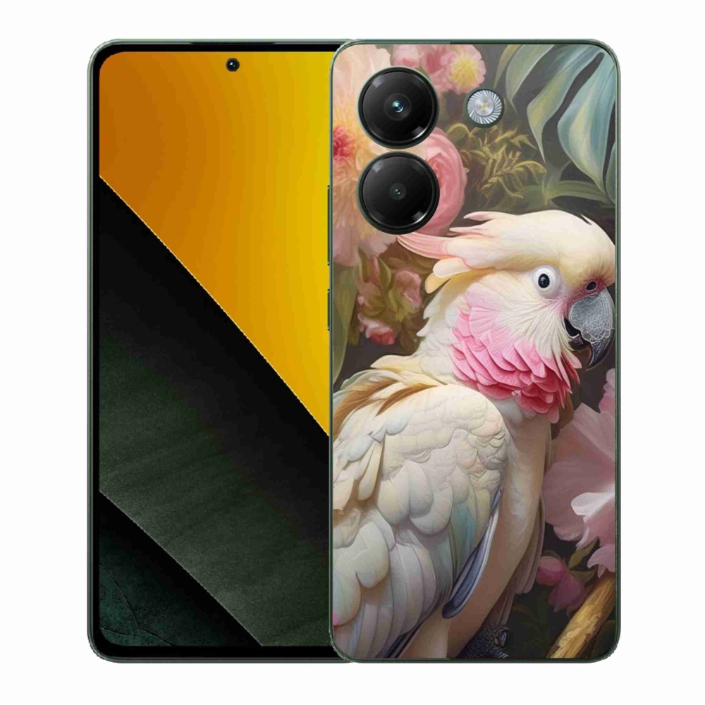 Gélový kryt mmCase na Xiaomi Poco M7 Pro - papagáj kakadu ružový 2