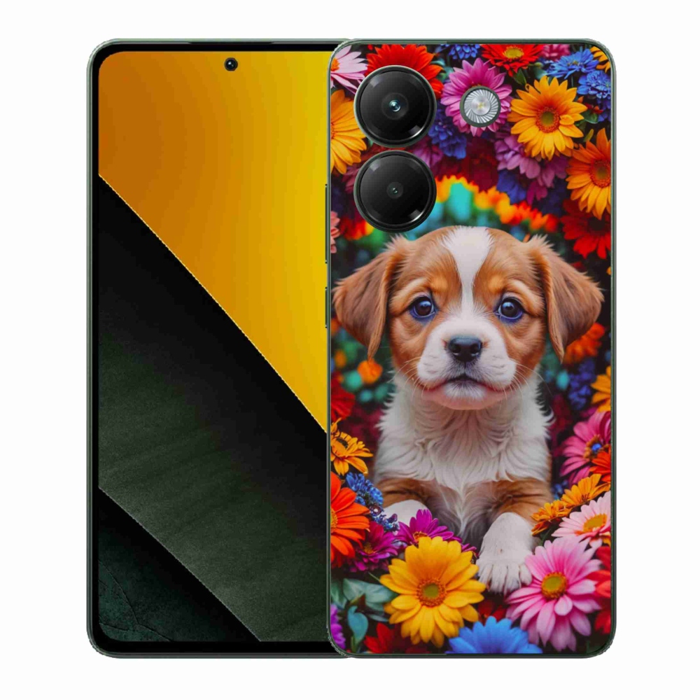 Gélový kryt mmCase na Xiaomi Poco M7 Pro - roztomilé šteňa