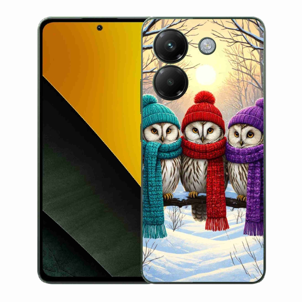 Gélový kryt mmCase na Xiaomi Poco M7 Pro - soví priatelia