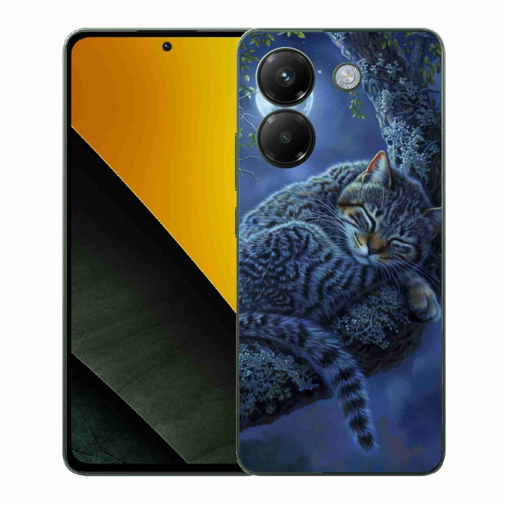 Gélový kryt mmCase na Xiaomi Poco M7 Pro - spiaca mačka