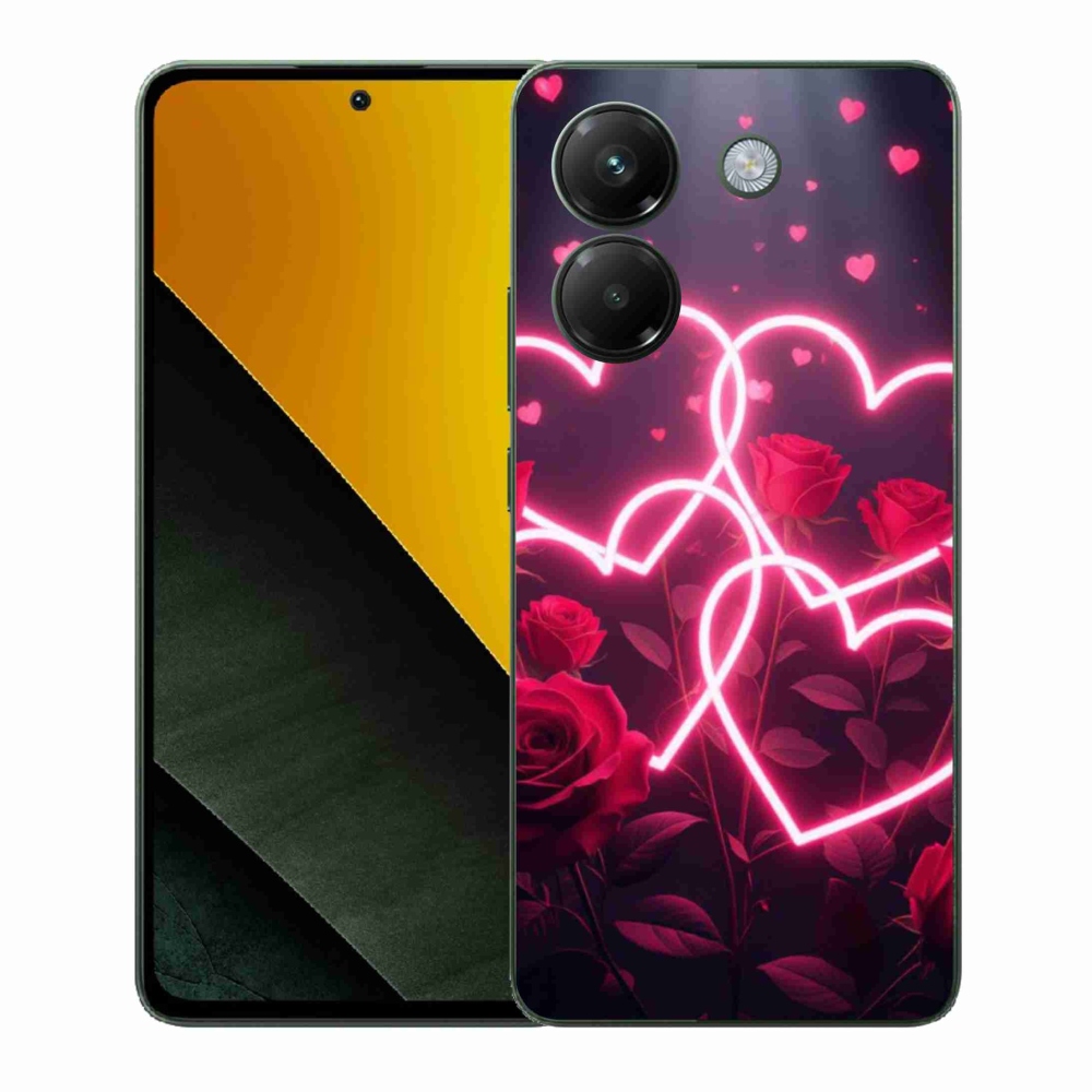 Gélový kryt mmCase na Xiaomi Poco M7 Pro - srdce lásky