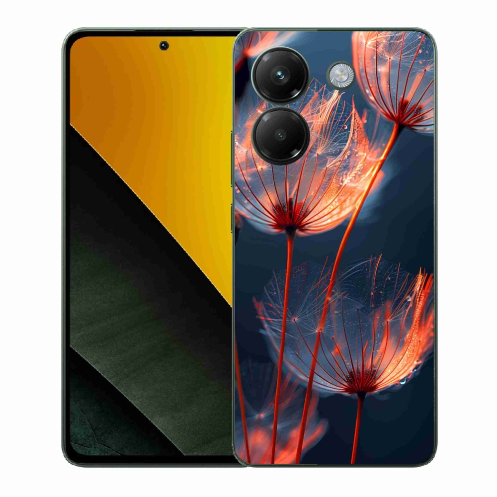 Gélový kryt mmCase na Xiaomi Poco M7 Pro - svetielkujúce páperie
