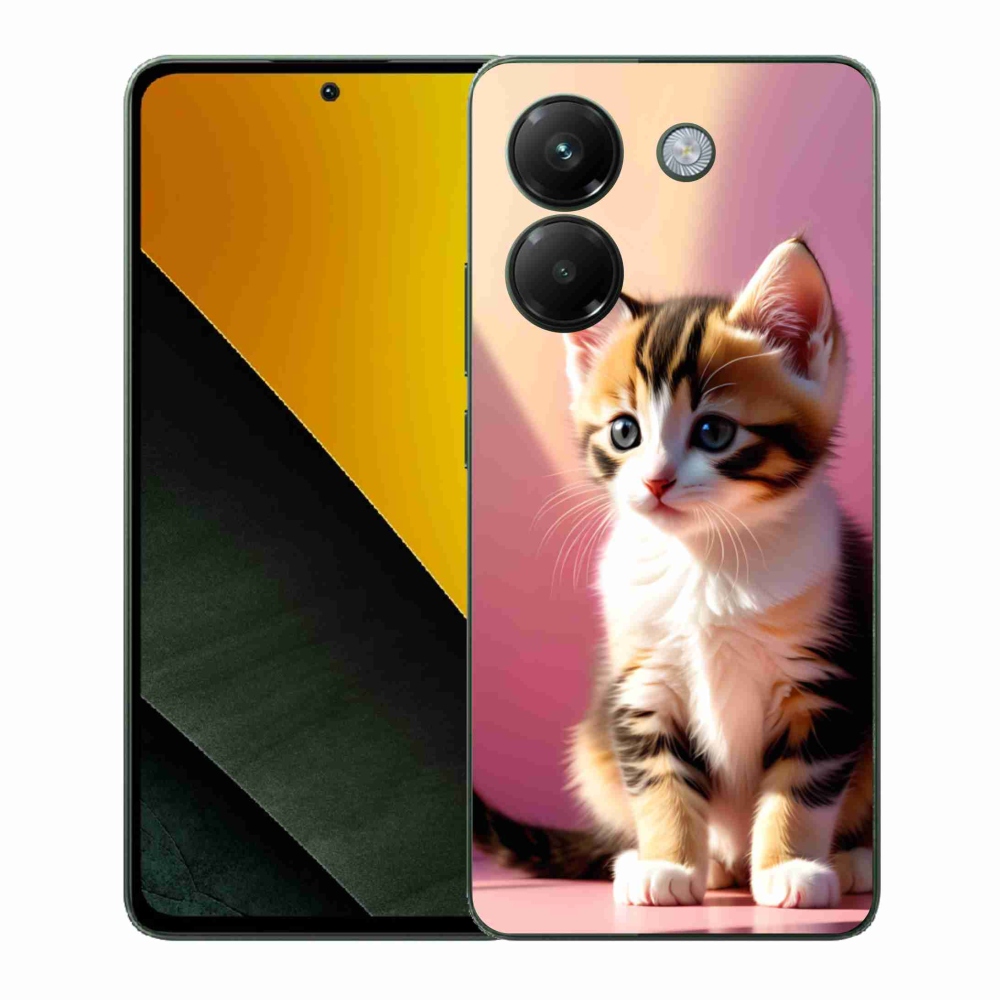 Gélový kryt mmCase na Xiaomi Poco M7 Pro - zvedavé mačiatko 2