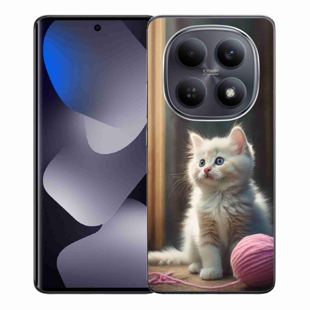 Gélový kryt mmCase na Xiaomi Poco M8 5G/Redmi Note 15 5G/4G - biele mačiatko 2