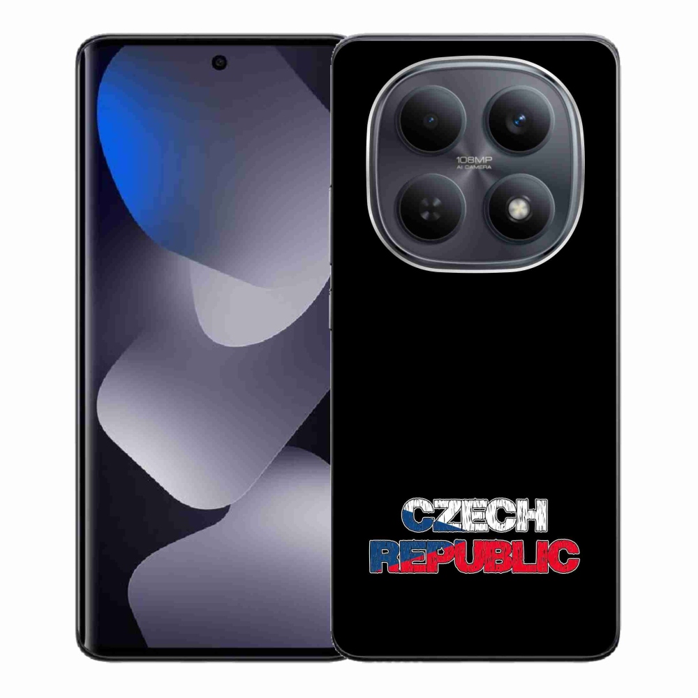 Gélový kryt mmCase na Xiaomi Poco M8 5G/Redmi Note 15 5G/4G - Czech Republic čierne pozadie