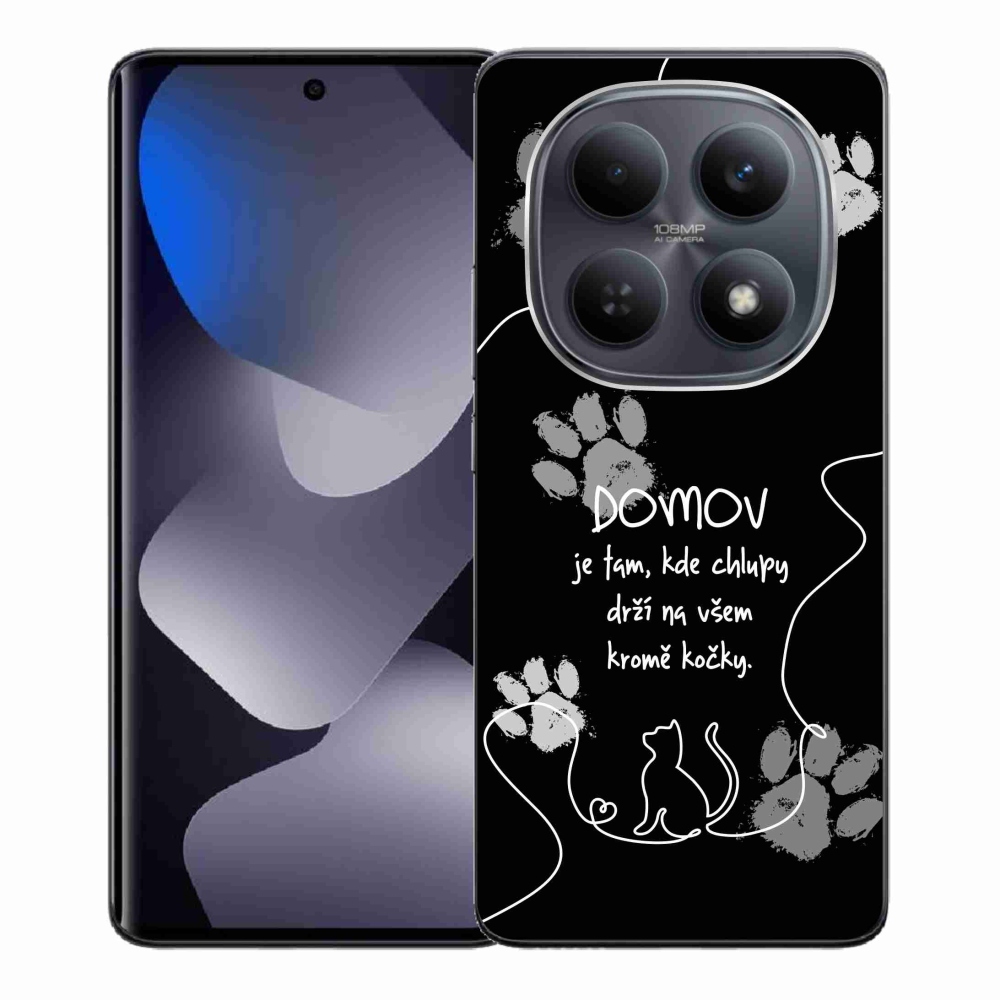 Gélový kryt mmCase na Xiaomi Poco M8 5G/Redmi Note 15 5G/4G - mačacie motív čierne pozadie