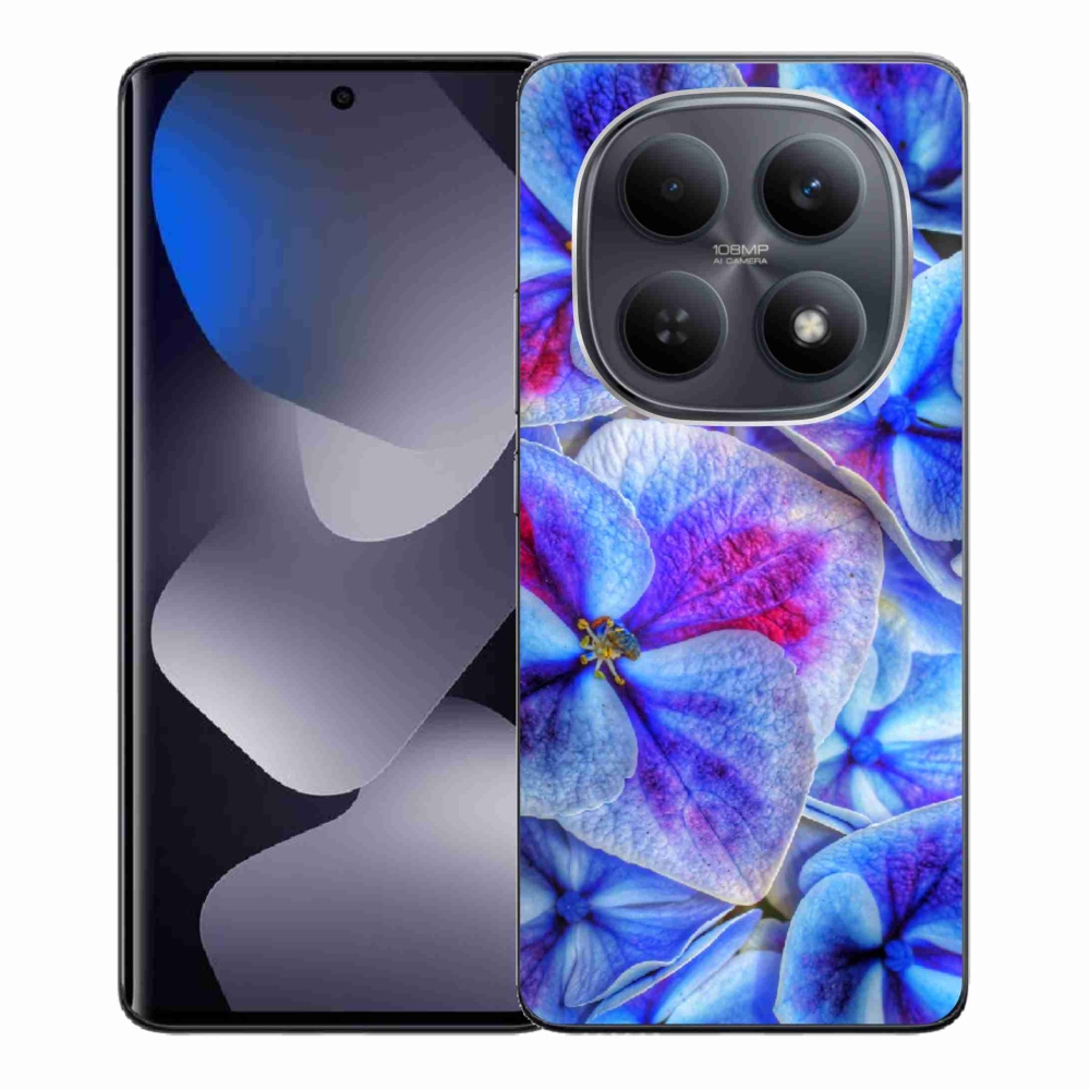 Gélový kryt mmCase na Xiaomi Poco M8 5G/Redmi Note 15 5G/4G - modré kvety 1