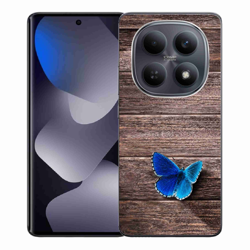 Gélový kryt mmCase na Xiaomi Poco M8 5G/Redmi Note 15 5G/4G - modrý motýľ 1