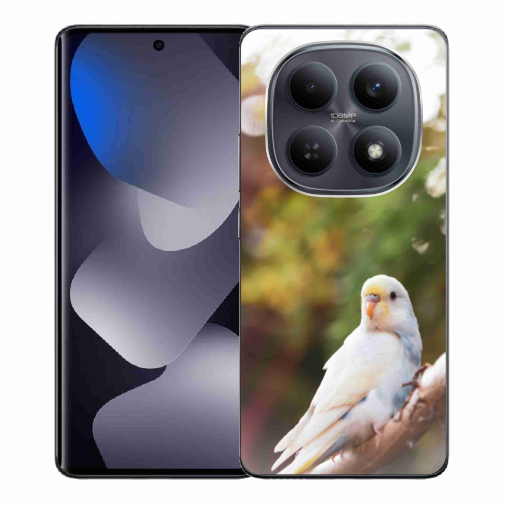 Gélový kryt mmCase na Xiaomi Poco M8 5G/Redmi Note 15 5G/4G - papagáj andulka biela