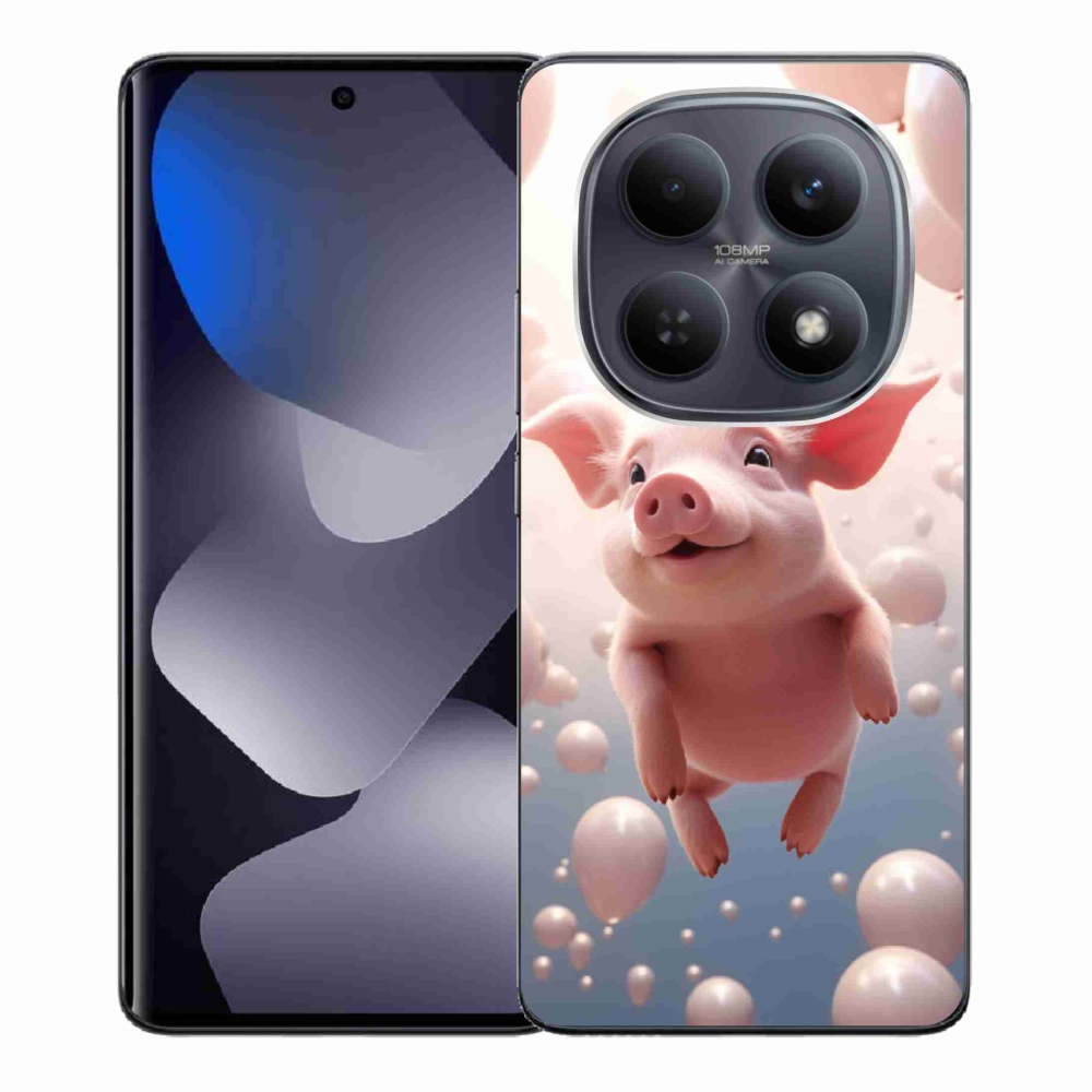 Gélový kryt mmCase na Xiaomi Poco M8 5G/Redmi Note 15 5G/4G - prasiatko s balónikmi