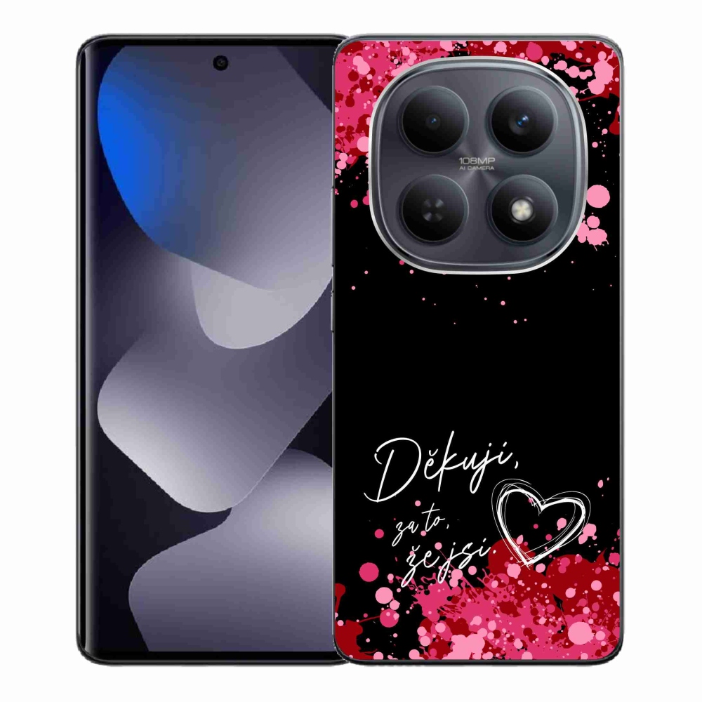 Gélový kryt mmCase na Xiaomi Poco M8 5G/Redmi Note 15 5G/4G - zamilovaný text 2 čierne pozadie