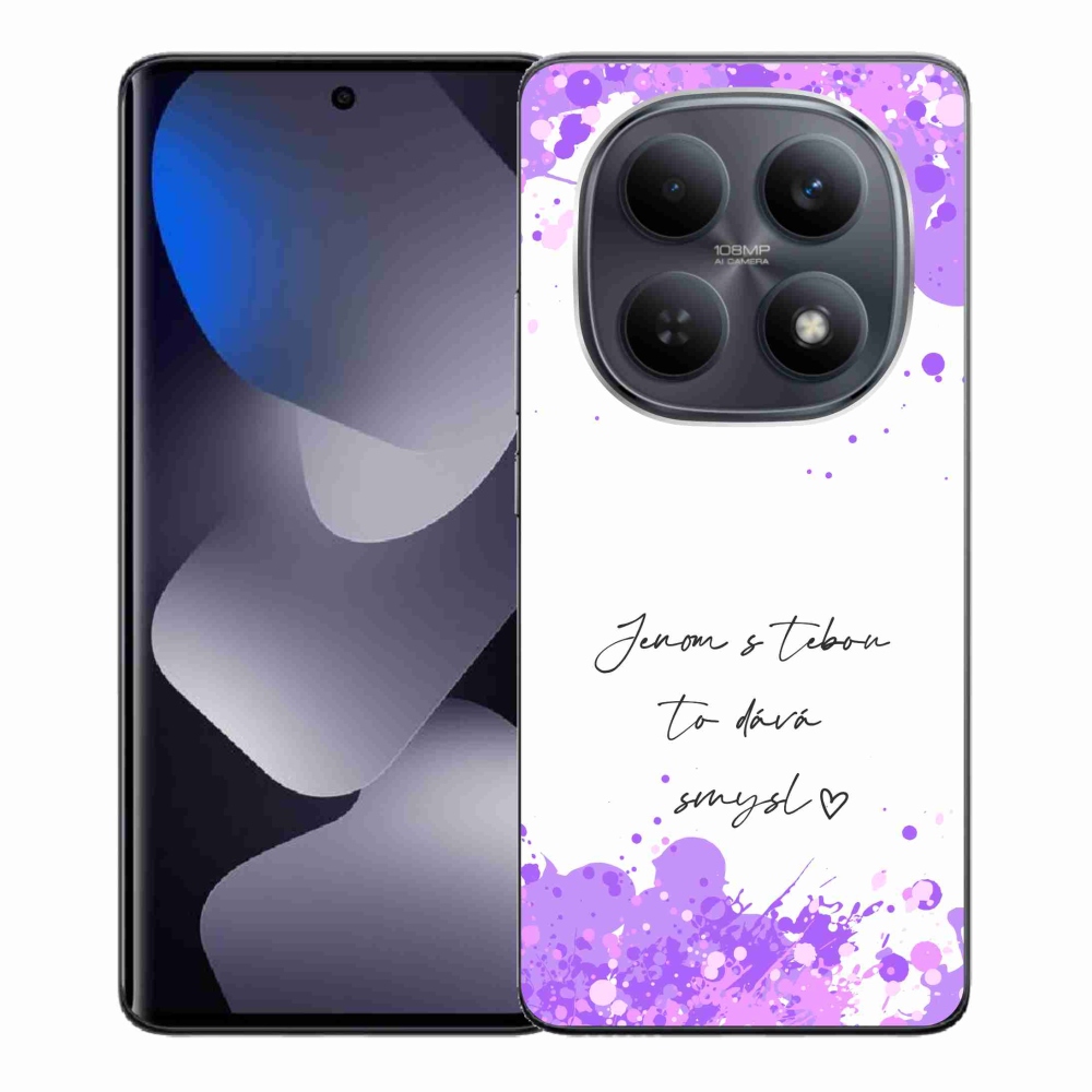 Gélový kryt mmCase na Xiaomi Poco M8 5G/Redmi Note 15 5G/4G - zamilovaný text biele pozadie