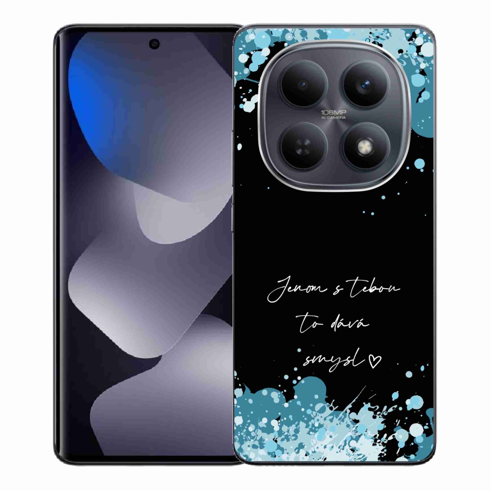 Gélový kryt mmCase na Xiaomi Poco M8 5G/Redmi Note 15 5G/4G - zamilovaný text čierne pozadie