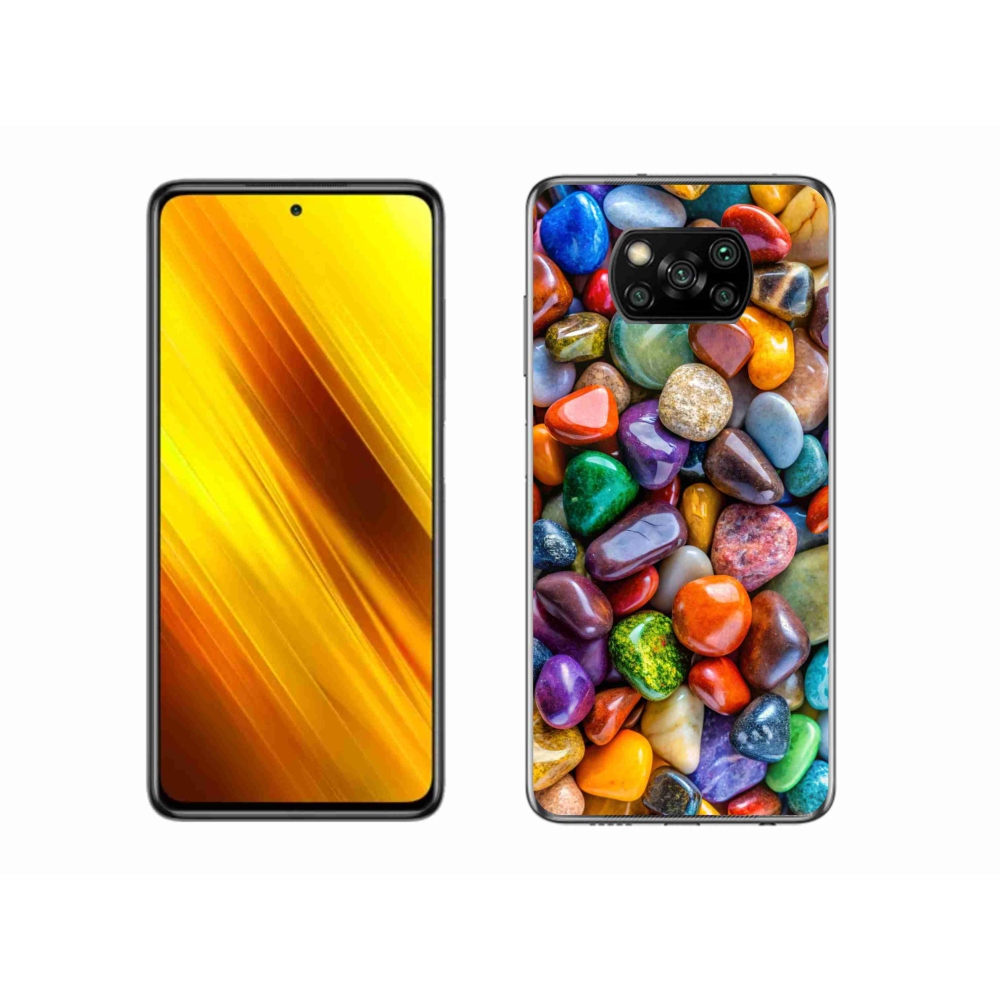 Gélový kryt mmCase na Xiaomi Poco X3 - farebné kamienky