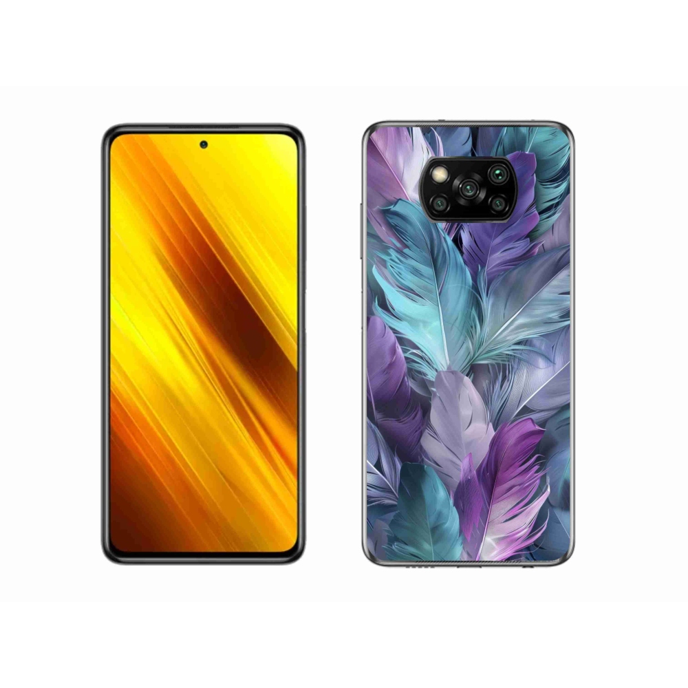 Gélový kryt mmCase na Xiaomi Poco X3 - farebné perie 2