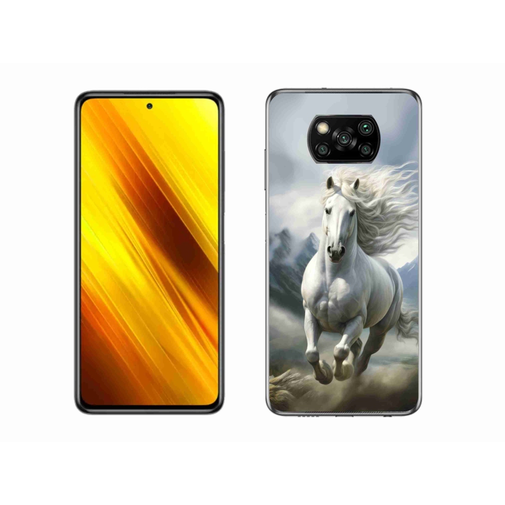 Gélový kryt mmCase na Xiaomi Poco X3 - bežiaci biely kôň 3