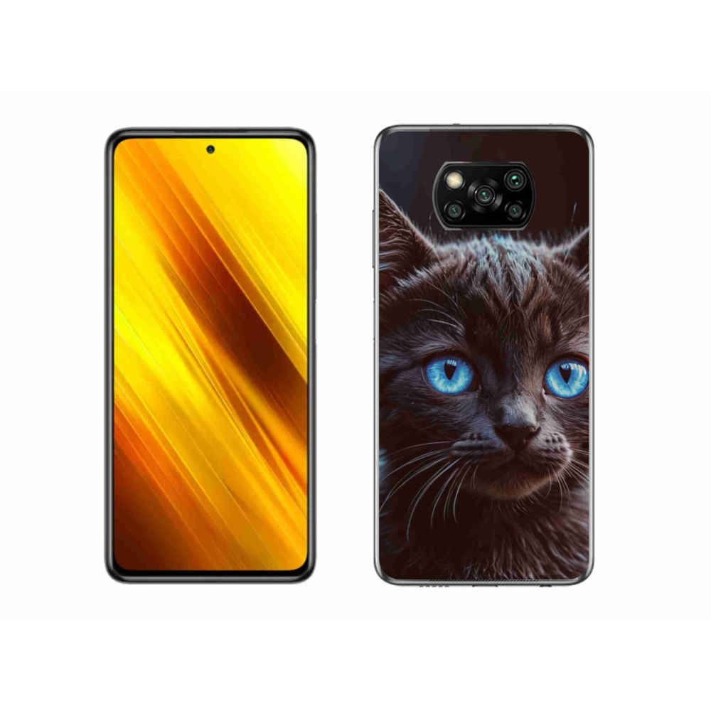 Gélový kryt mmCase na Xiaomi Poco X3 - čierne mačiatko 2