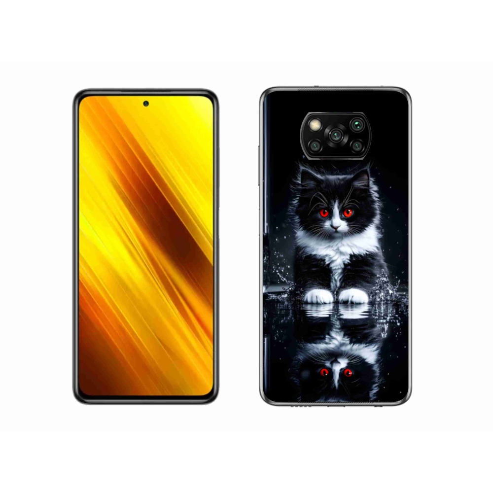 Gélový kryt mmCase na Xiaomi Poco X3 - čiernobiele mačiatko