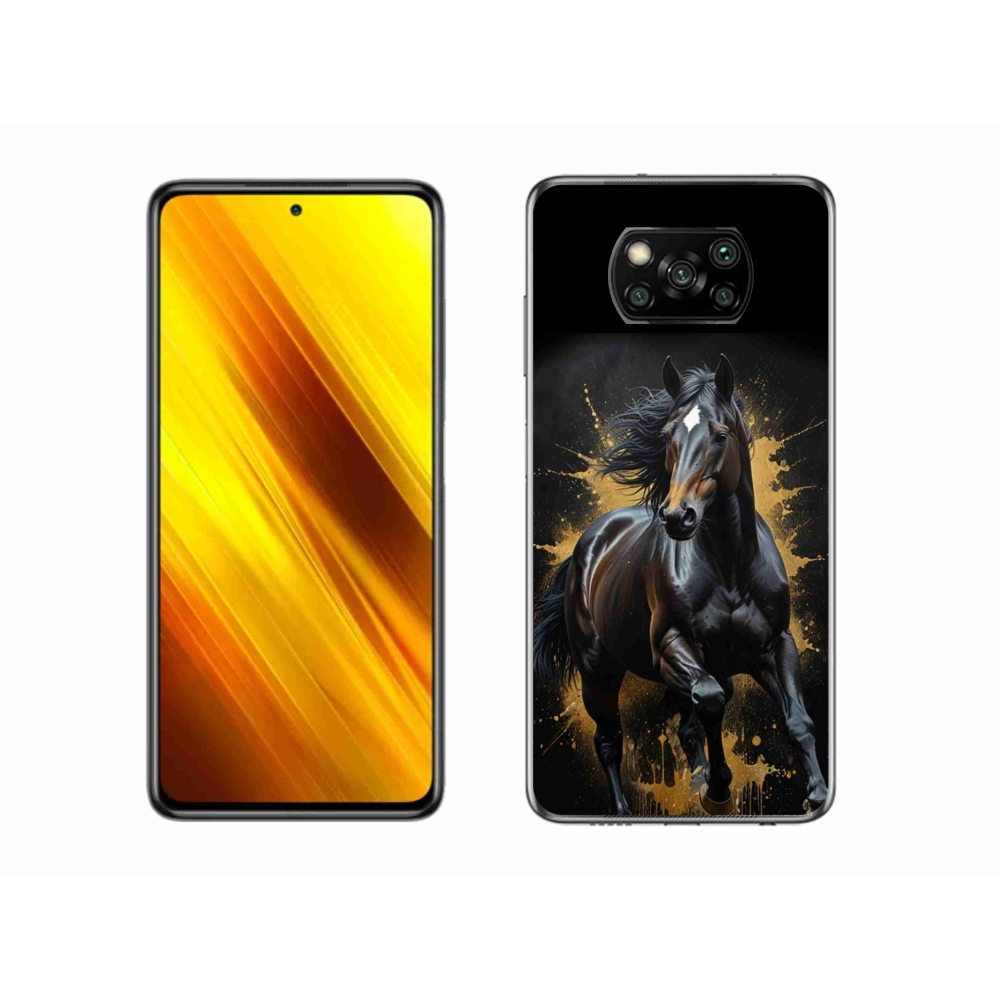 Gélový kryt mmCase na Xiaomi Poco X3 - elegantný čierny žrebec