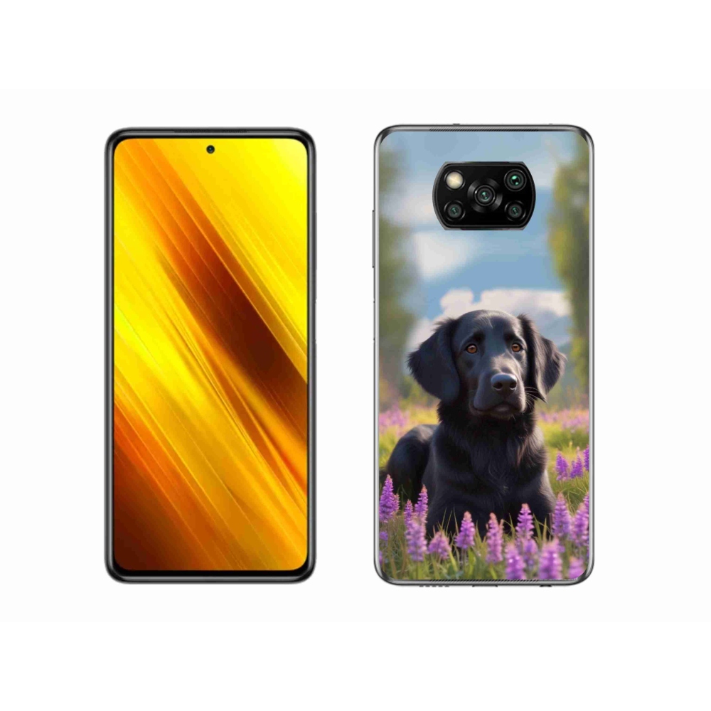 Gélový kryt mmCase na Xiaomi Poco X3 - elegantný čierny retriever