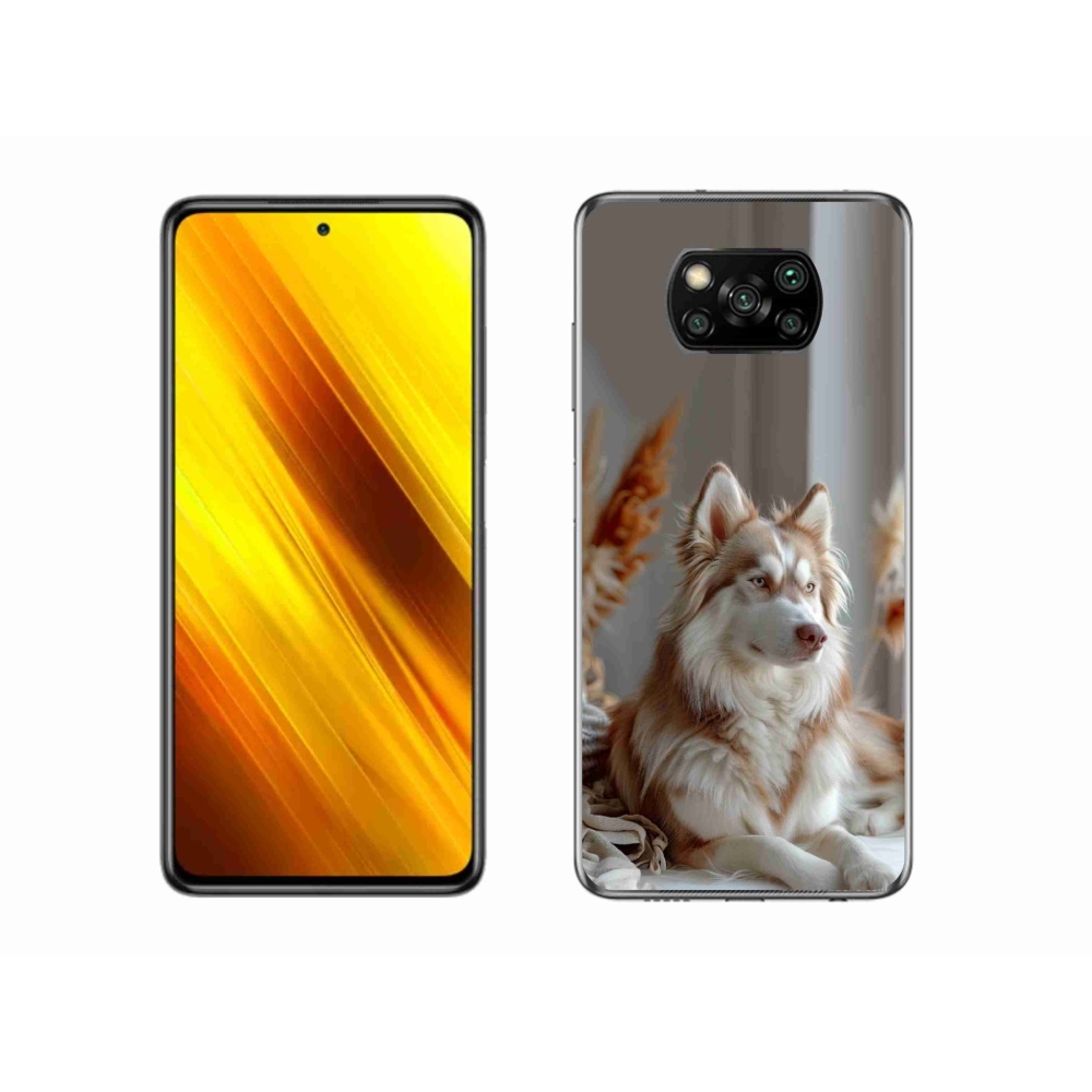 Gélový kryt mmCase na Xiaomi Poco X3 - pokojný sibírsky husky