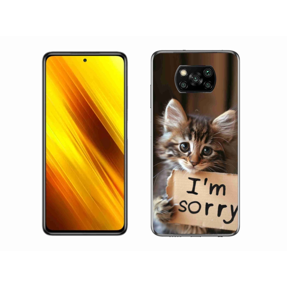 Gélový kryt mmCase na Xiaomi Poco X3 - mačacie ospravedlnenie