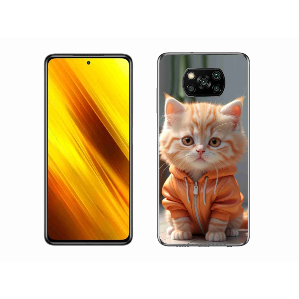 Gélový kryt mmCase na Xiaomi Poco X3 - mačiatko v mikine