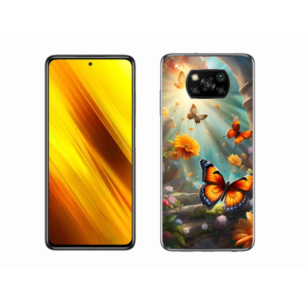 Gélový kryt mmCase na Xiaomi Poco X3 - motýlia záhrada 2