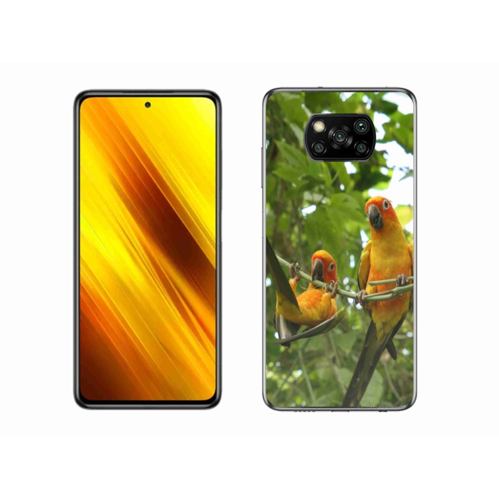 Gélový kryt mmCase na Xiaomi Poco X3 - papagáje aratingy