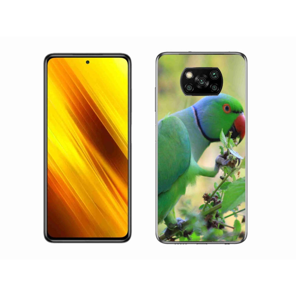 Gélový kryt mmCase na Xiaomi Poco X3 - papagáj Alexandr