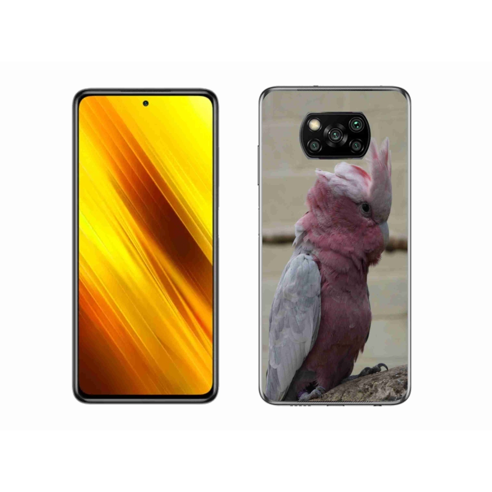 Gélový kryt mmCase na Xiaomi Poco X3 - papagáj kakadu ružový