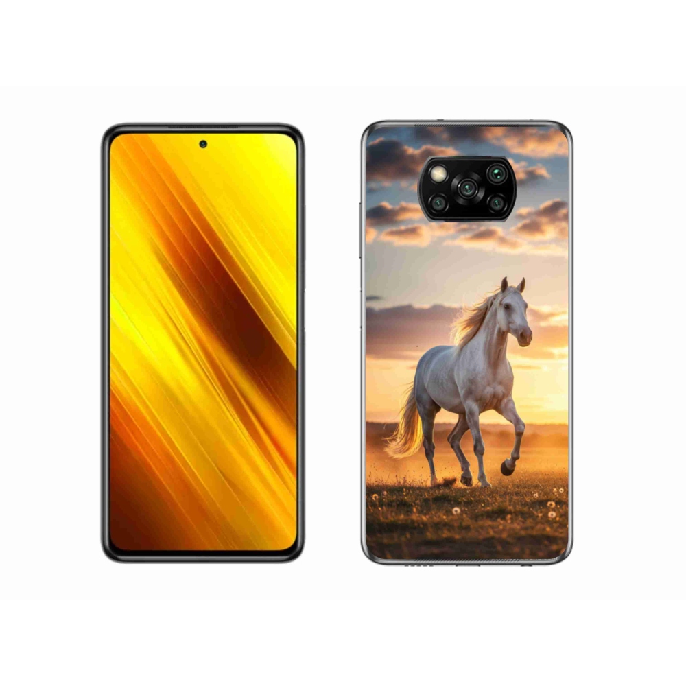 Gélový kryt mmCase na Xiaomi Poco X3 Pro - bežiaci biely kôň 2