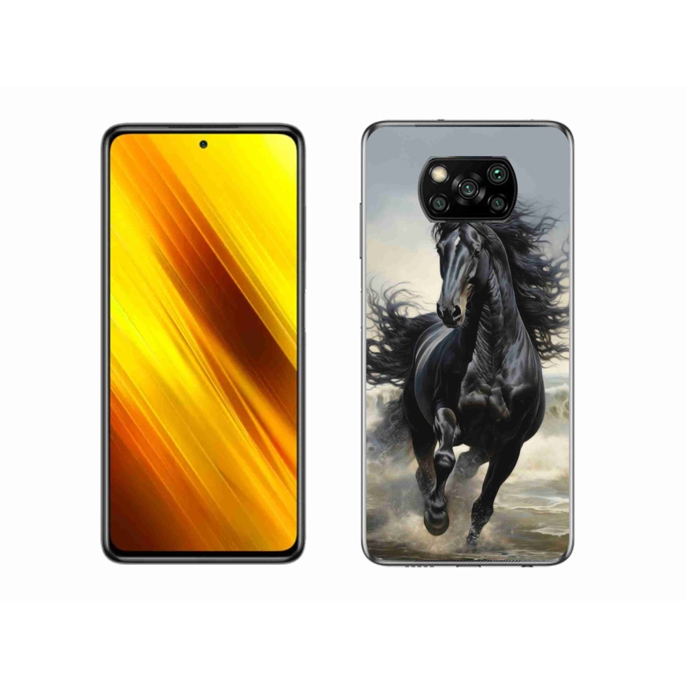 Gélový kryt mmCase na Xiaomi Poco X3 Pro - bežiaci čierny kôň
