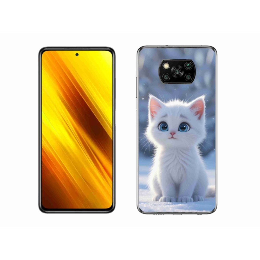 Gélový kryt mmCase na Xiaomi Poco X3 Pro - biele mačiatko 3