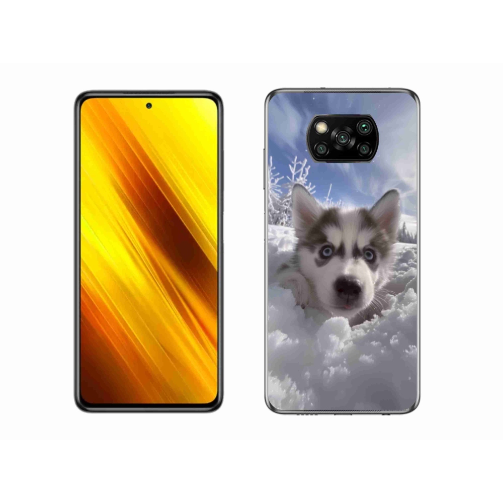 Gélový kryt mmCase na Xiaomi Poco X3 Pro - husky v snehu
