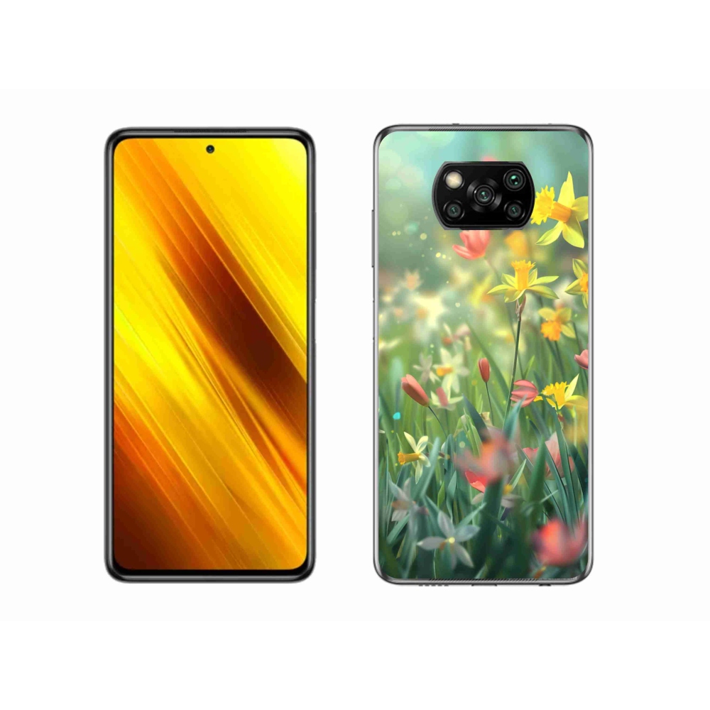 Gélový kryt mmCase na Xiaomi Poco X3 Pro - jarné kvety