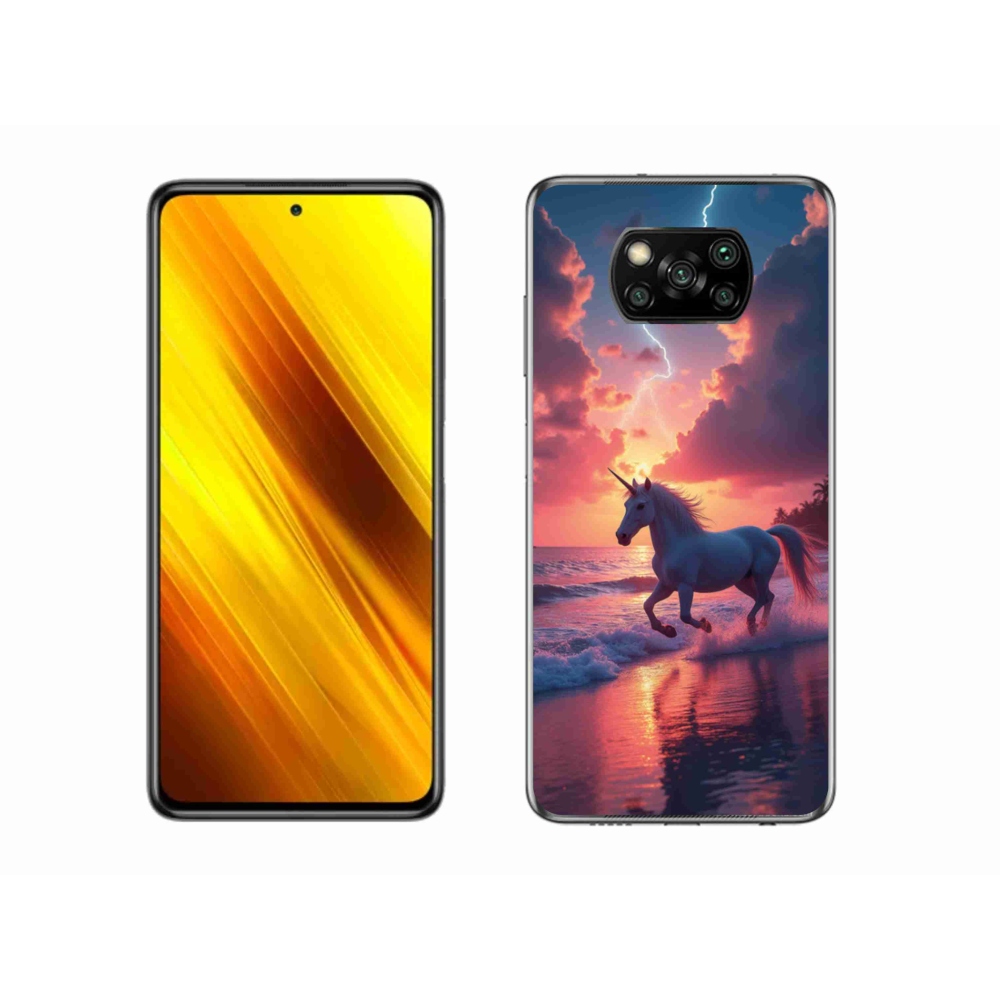 Gélový kryt mmCase na Xiaomi Poco X3 Pro - jednorožec na pláži