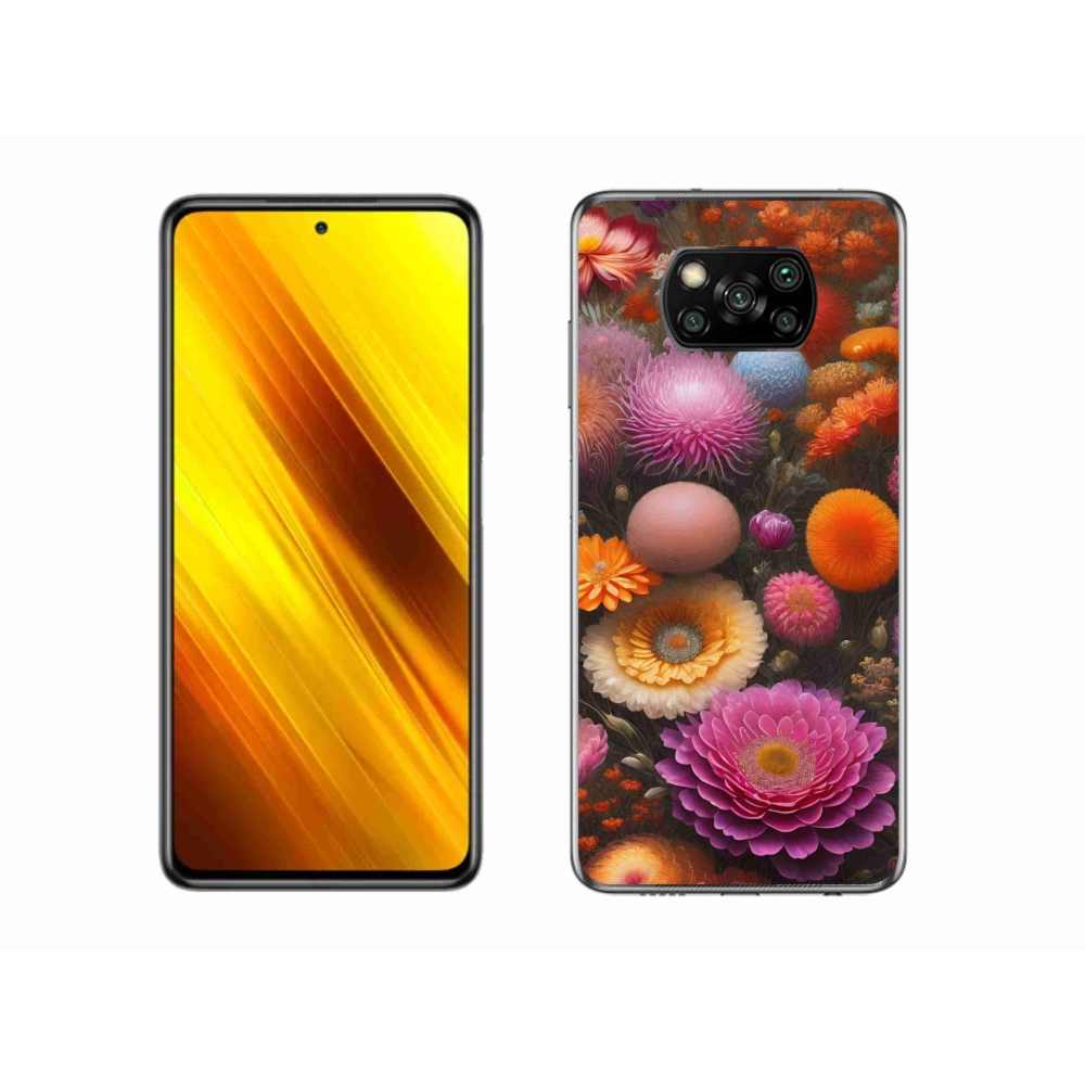 Gélový kryt mmCase na Xiaomi Poco X3 Pro - kvetinová kompozícia
