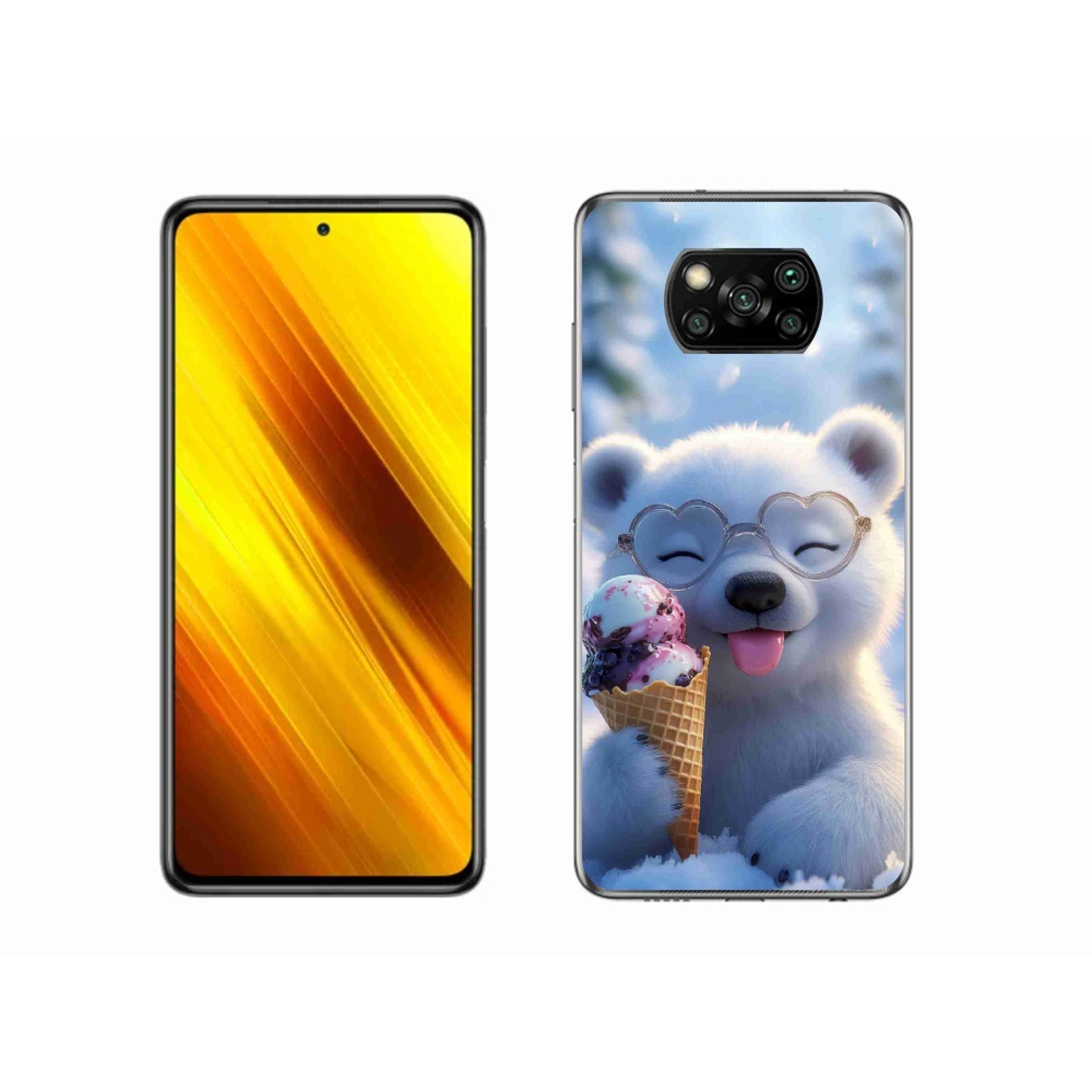 Gélový kryt mmCase na Xiaomi Poco X3 Pro - medvedík so zmrzlinou