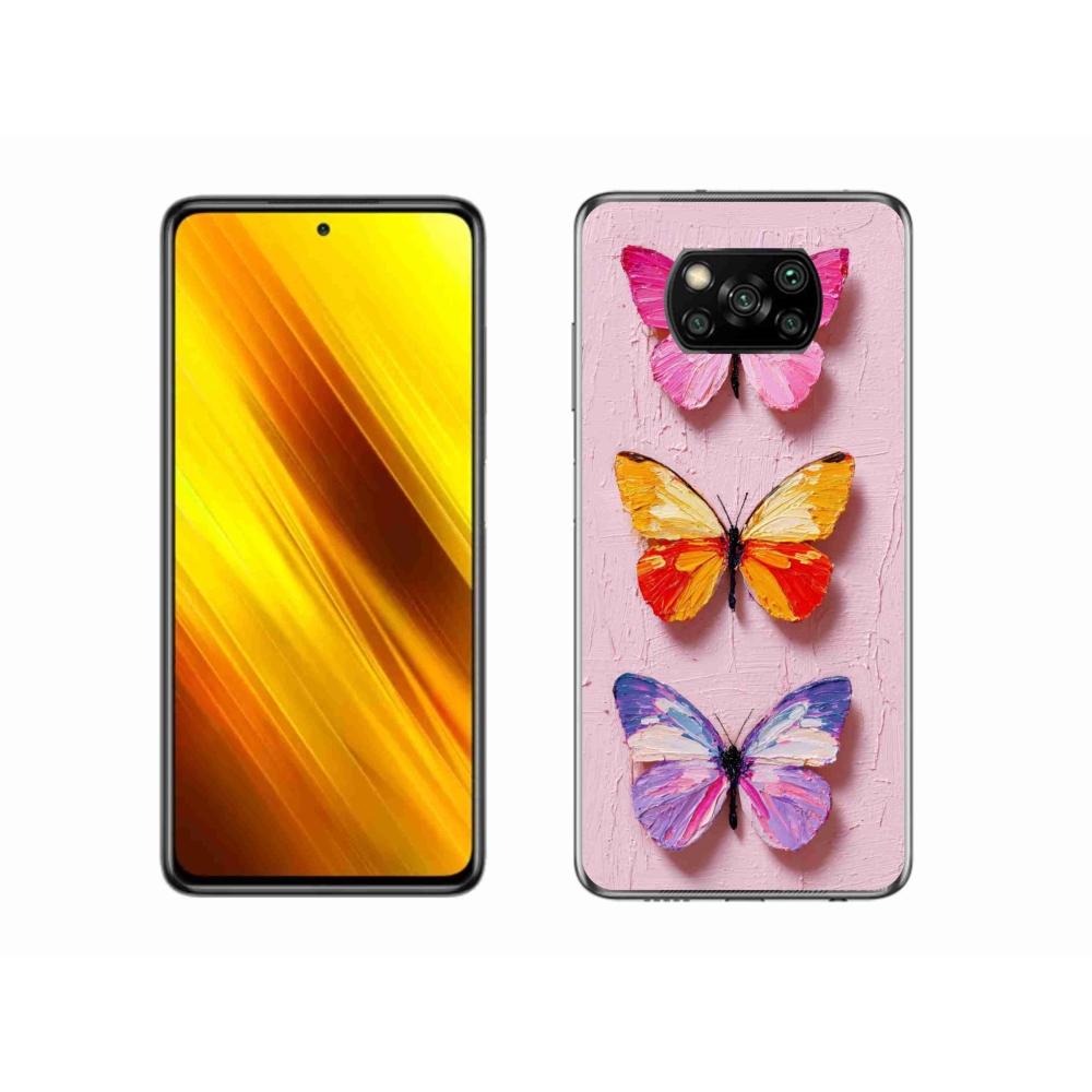 Gélový kryt mmCase na Xiaomi Poco X3 Pro - motýlia trojica