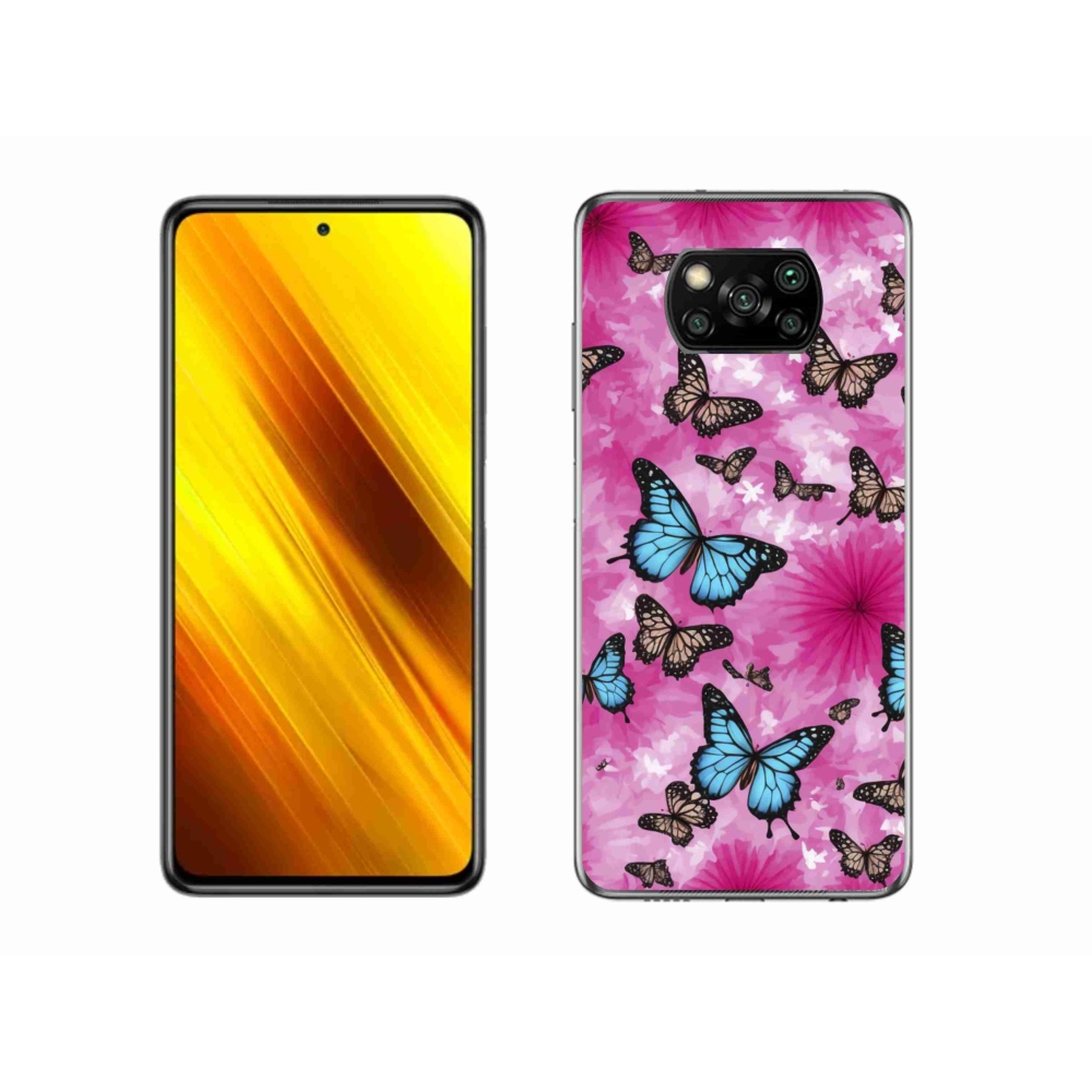 Gélový kryt mmCase na Xiaomi Poco X3 Pro - motýlia záhrada