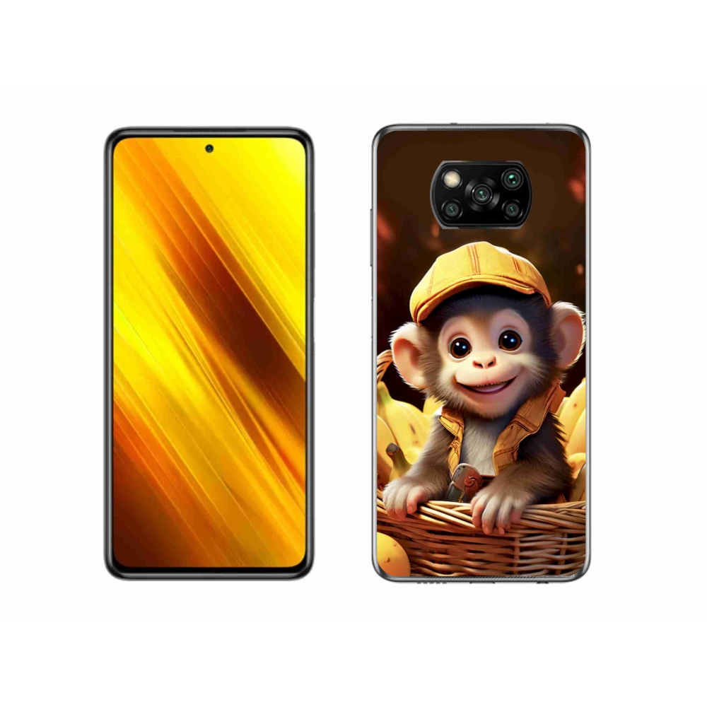 Gélový kryt mmCase na Xiaomi Poco X3 Pro - opice v košíku