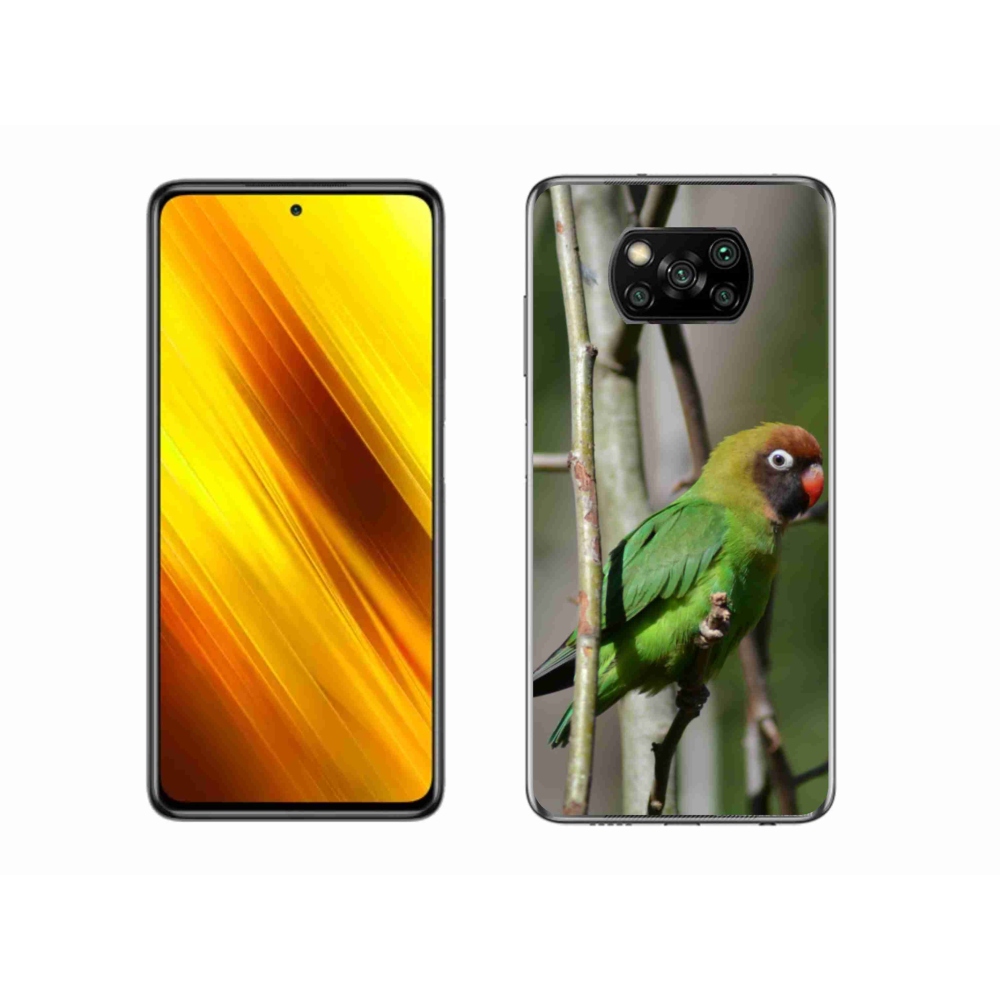 Gélový kryt mmCase na Xiaomi Poco X3 Pro - papagáj agapornis