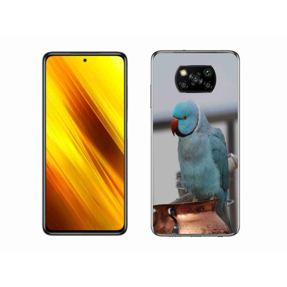 Gélový kryt mmCase na Xiaomi Poco X3 Pro - papagáj alexander modrý