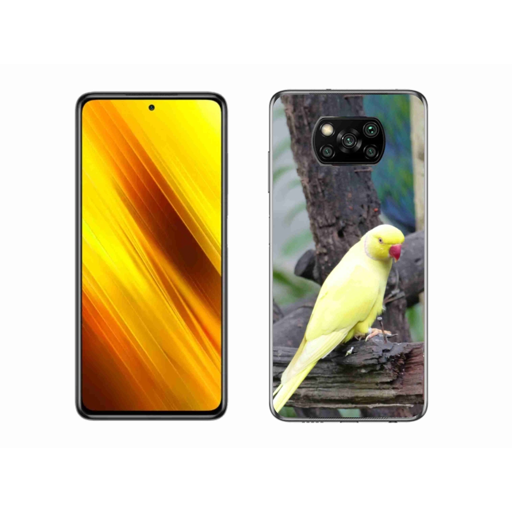 Gélový kryt mmCase na Xiaomi Poco X3 Pro - papagáj alexander žltý